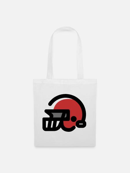 American-Football-Helm - Stoffbeutel - Weiß