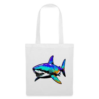 Requin - Sac en tissu - blanc - Devant
