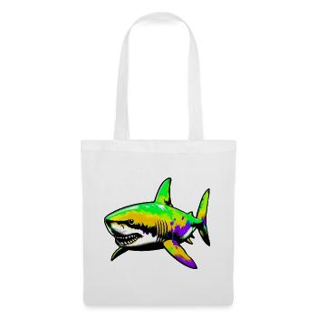 Requin - Sac en tissu - blanc - Devant