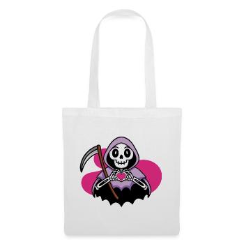 Kawaii Grim Reaper with Heart - Tote Bag - white - Front