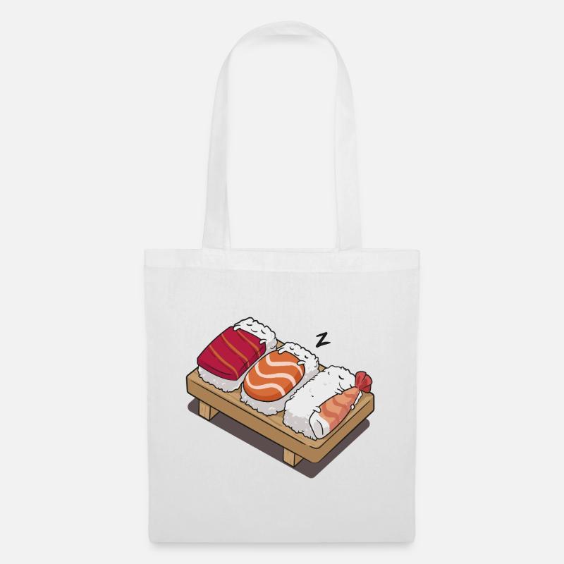 sushi sleeping - Tote Bag - white