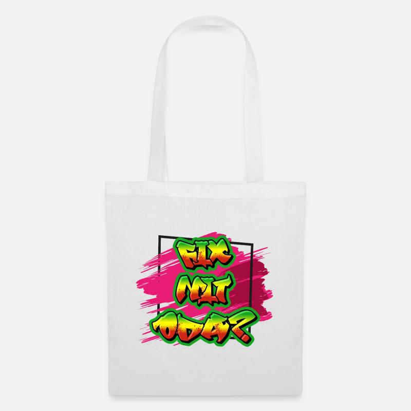 Graffiti Inspired Paint Sprayer Design, Dialect - Tote Bag - white