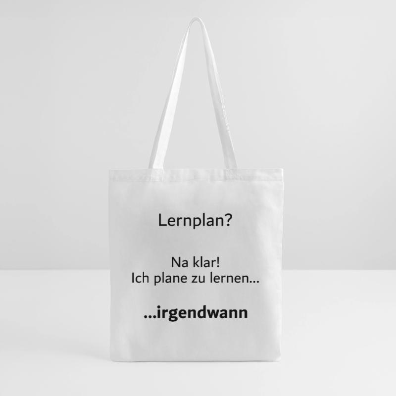 Unispruch "Lernplan?" Student Geschenk, Studenten Stoffbeutel