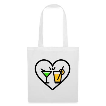 Cocktails Heart Summer Party Beach Gift - Tote Bag - white - Front