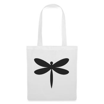 Silhouette de la Libellule - Sac en tissu - blanc - Devant