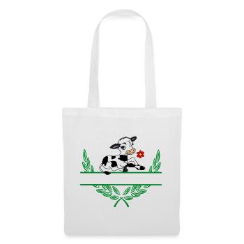 Calf Laurel Wreath with Namespace - Tote Bag - white - Front