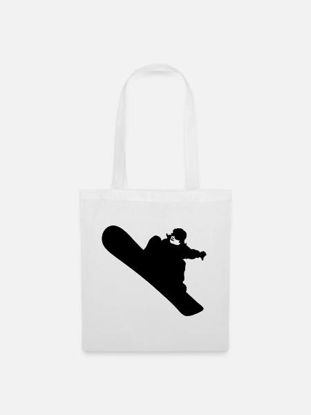 Snowboarding - Stoffbeutel - Weiß