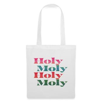 Holy Moly Schriftzug - Stoffbeutel - Weiß - Vorne
