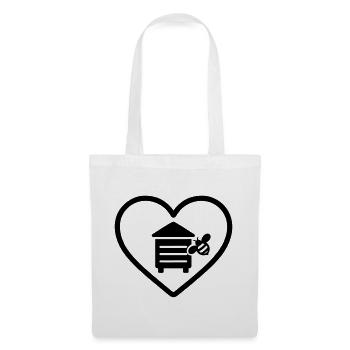 Bee hive beekeeper heart - Tote Bag - white - Front