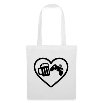 Heart Gaming Bier - Stoffbeutel - Weiß - Vorne