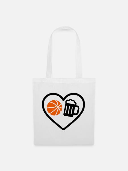Heart Basket Bier - Stoffbeutel - Weiß
