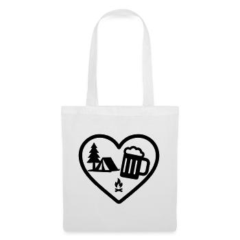 Heart Camping Bier - Stoffbeutel - Weiß - Vorne