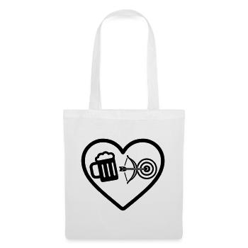 Heart Beer Archery Humor - Tote Bag - white - Front