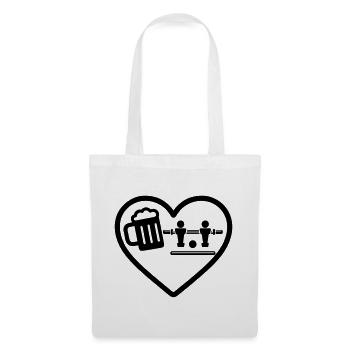 Heart Beer Tischfußball-Humor - Stoffbeutel - Weiß - Vorne