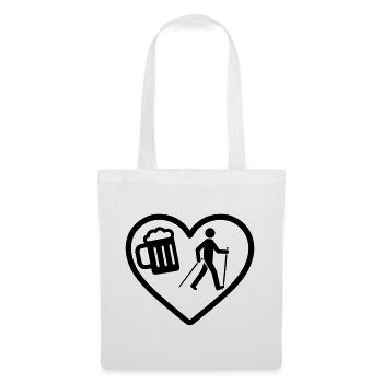 Humour nordique de la bière de cœur - Sac en tissu - blanc - Devant