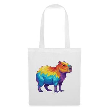Colorful Capybara Rainbow Pop Art Watercolor - Tote Bag - white - Front