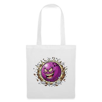 Dessin animé Laughing Moon Bang - Sac en tissu - blanc - Devant