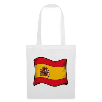 Style de dessin animé du drapeau espagnol - Sac en tissu - blanc - Devant