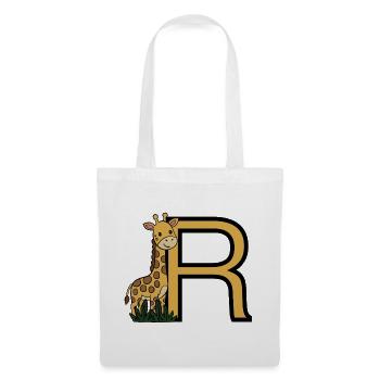 Giraffe with golden R - Tote Bag - white - Front