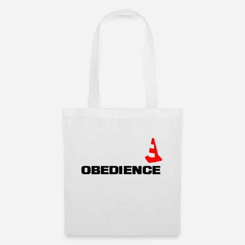 Obedience mit Pylone - Stoffbeutel - Weiß