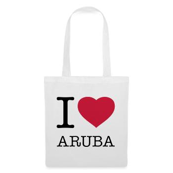 I LOVE ARUBA - Stoffbeutel - Weiß - Vorne