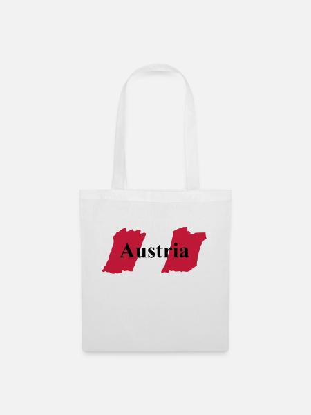 austria_flag - Stoffbeutel - Weiß