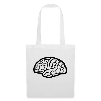 Gehirn, Brain - Stoffbeutel - Weiß - Vorne