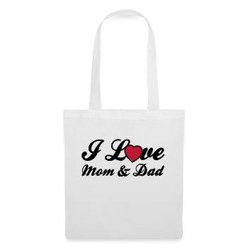 i_love_mom_dad_r2 - Sac en tissu - blanc - Devant