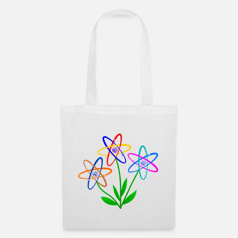 flower power, Atom, Atomkern, Blumen Atomenergie - Stoffbeutel - Weiß