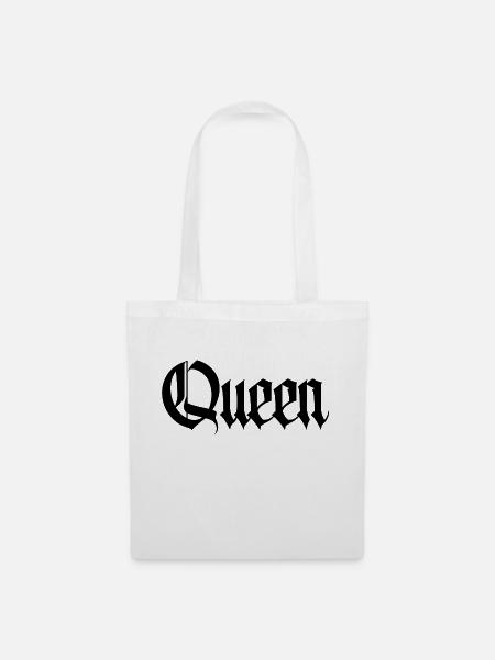 Queen and King - Stoffbeutel - Weiß