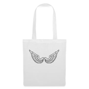 aile d'ange ailes d'oiseau , pilote d'avion - Sac en tissu - blanc - Devant