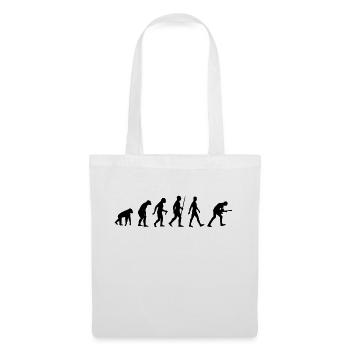 E guitare. Evolution, joueur, musique, instrument, - Sac en tissu - blanc - Devant