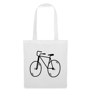 vélo - Sac en tissu - blanc - Devant