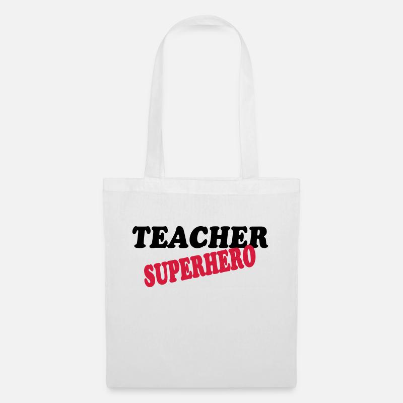 Teacher superhero - Tote Bag - white