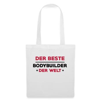 Bodybuilder Bodybuilding Kräftig Muskulös Fitness - Stoffbeutel - Weiß - Vorne