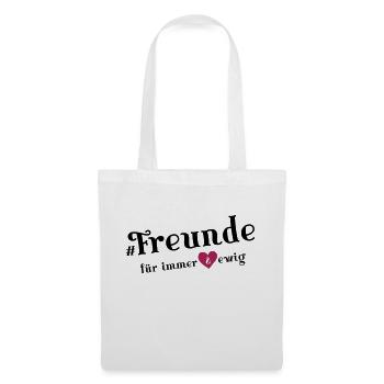 freunde für immer - Stoffbeutel - Weiß - Vorne