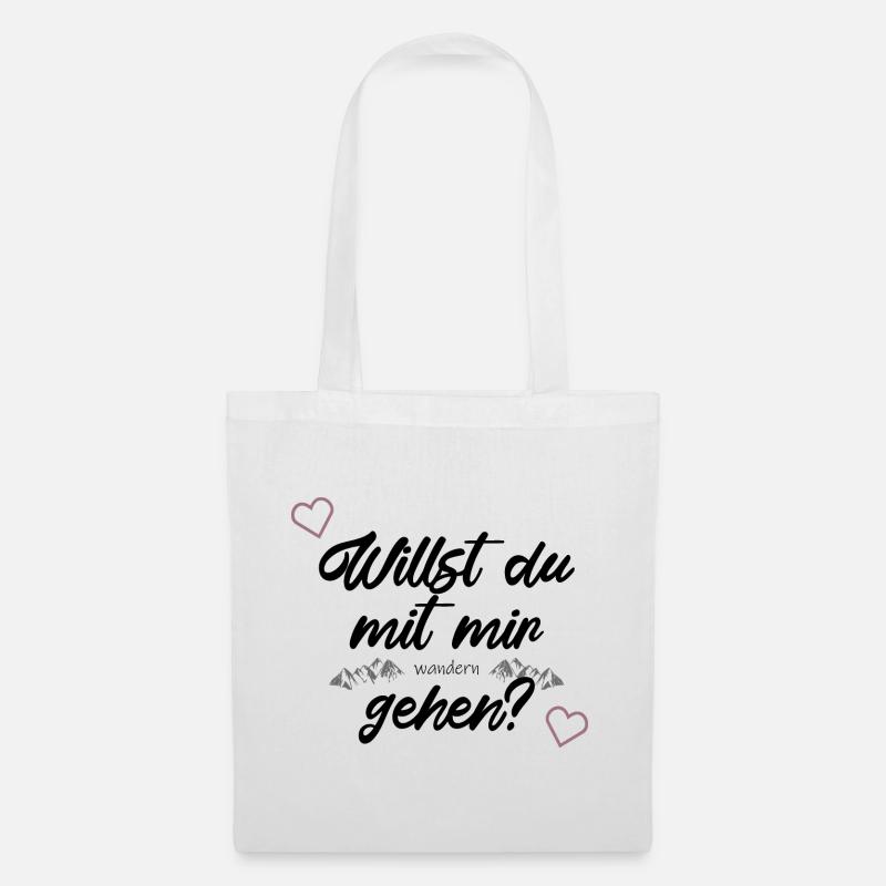 Lustig Wandern Hiking Spruch Geschenkidee Wanderer - Stoffbeutel - Weiß