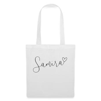 Samira Nom Prénom Jour - Sac en tissu - blanc - Devant