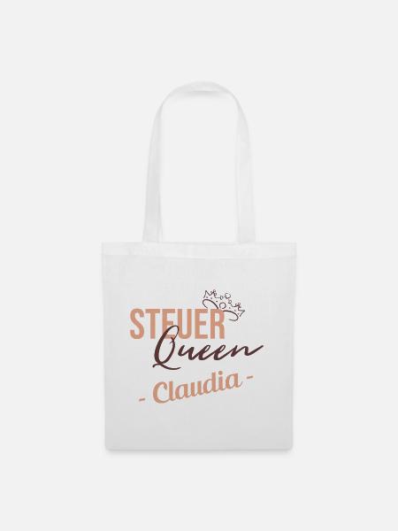 Steuer Queen Claudia - Stoffbeutel - Weiß