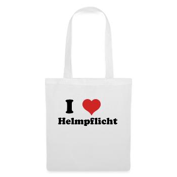 i love helmet obligation - Tote Bag - white - Front