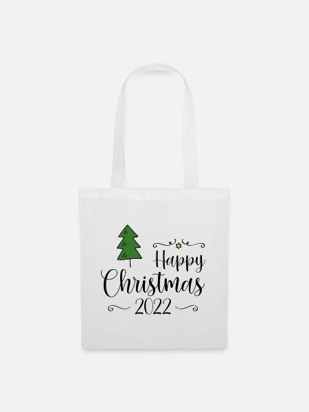 Happy Christmas 2022 - Stoffbeutel - Weiß