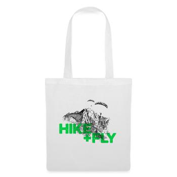 Randonnée et vol Parapente vert - Sac en tissu - blanc - Devant