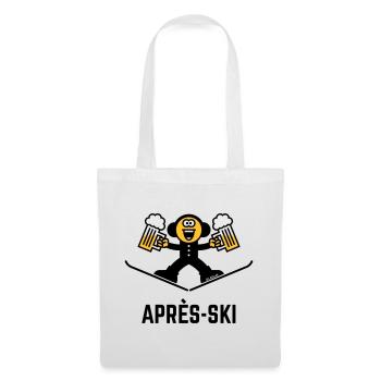 Après-ski (Bière / Caricature / 3C) - Sac en tissu - blanc - Devant