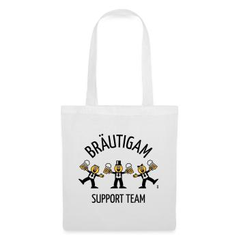 Bräutigam Support Team (JGA, Karikatur, Tanz, B) - Stoffbeutel - Weiß - Vorne