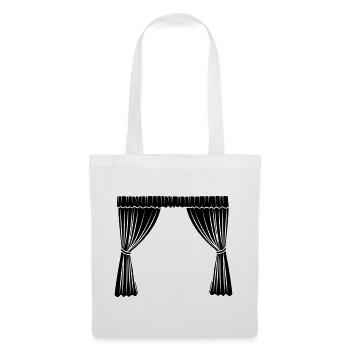 Logo des rideaux - Sac en tissu - blanc - Devant