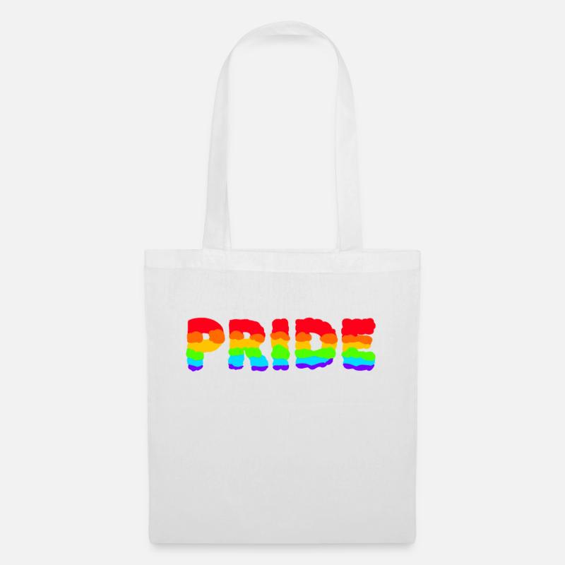 PRIDE LGBTQ+ SLOGAN - Stoffbeutel - Weiß
