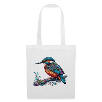 Martin-pêcheur - Sac en tissu - blanc - Devant