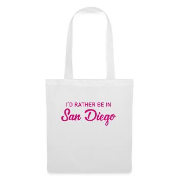 Je préfère être à San Diego - Californie - Amérique - Sac en tissu - blanc - Devant