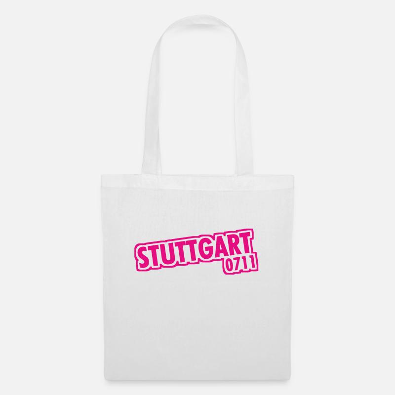 Stuttgart - 0711 - Vorwahl - Baden-Württemberg - Stoffbeutel - Weiß