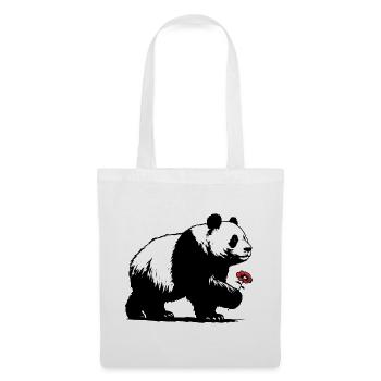 Panda - Stoffbeutel - Weiß - Vorne